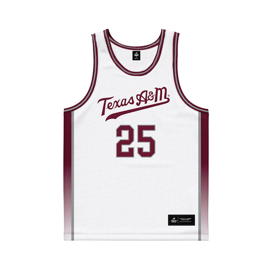 Texas A&M - NCAA Women's Basketball : Salese Blow - White Basketball Jersey-0