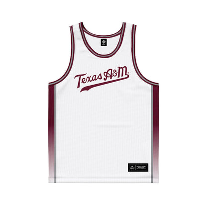 Texas A&M - NCAA Women's Basketball : Fats Janneh - White Basketball Jersey-0