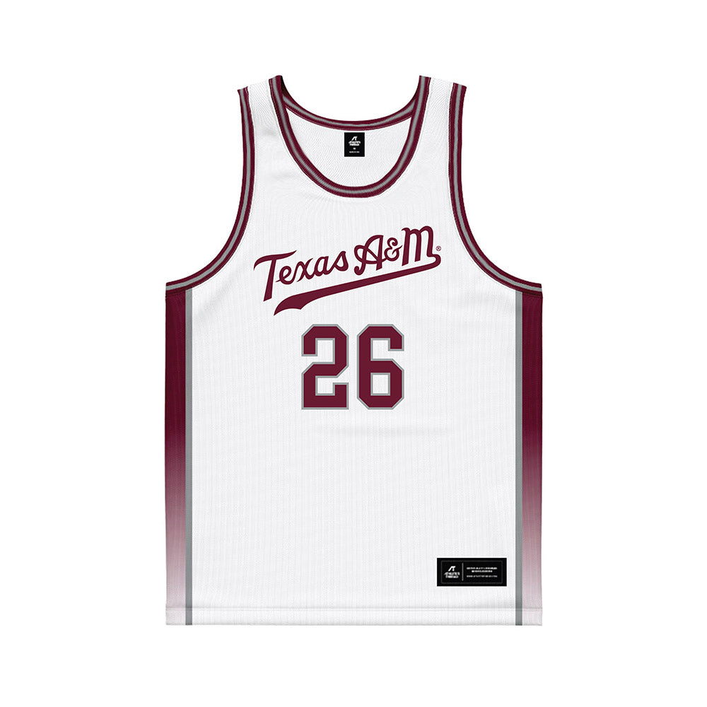 Texas A&M - NCAA Women's Basketball : Anita Franchini - White Basketball Jersey-0