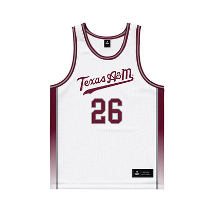 Texas A&M - NCAA Women's Basketball : Anita Franchini - White Basketball Jersey-0