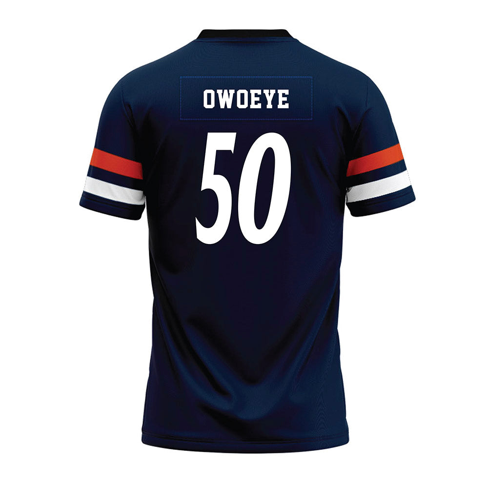 UTSA - NCAA Football : Michael Owoeye - Navy Premium Football Jersey-1