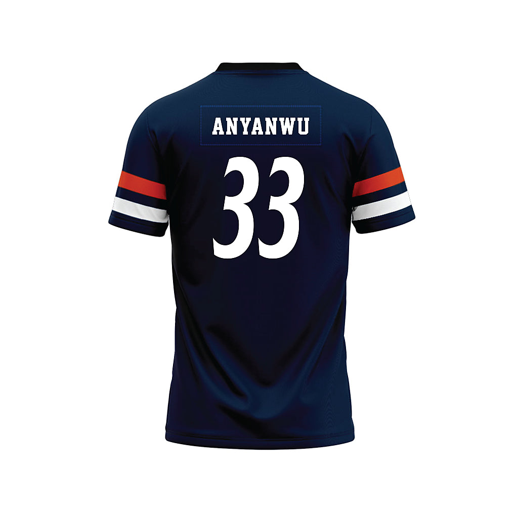 UTSA - NCAA Football : Nnanna Anyanwu - Navy Premium Football Jersey-1