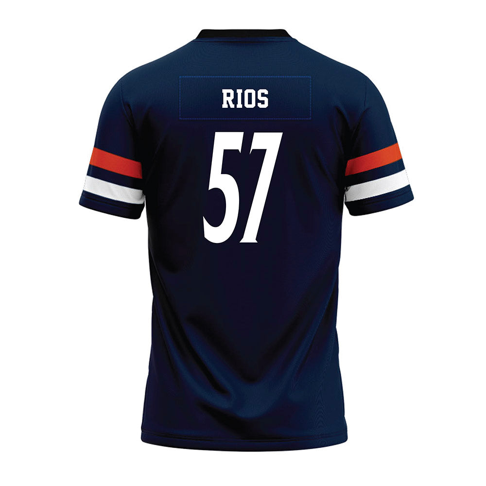 UTSA - NCAA Football : Ben Rios - Navy Premium Football Jersey-1