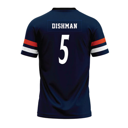 UTSA - NCAA Football : Dan Dishman - Navy Premium Football Jersey-1