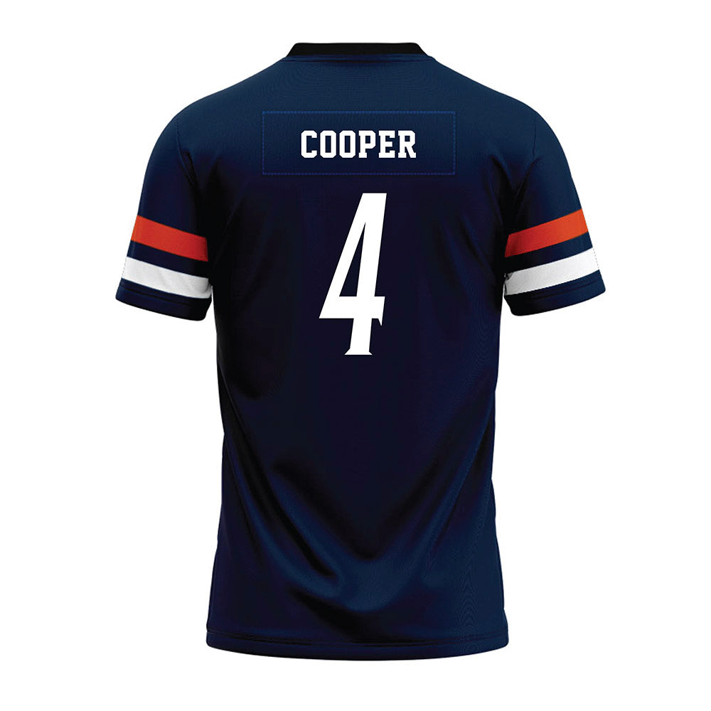 UTSA - NCAA Football : Camron Cooper - Navy Premium Football Jersey-1
