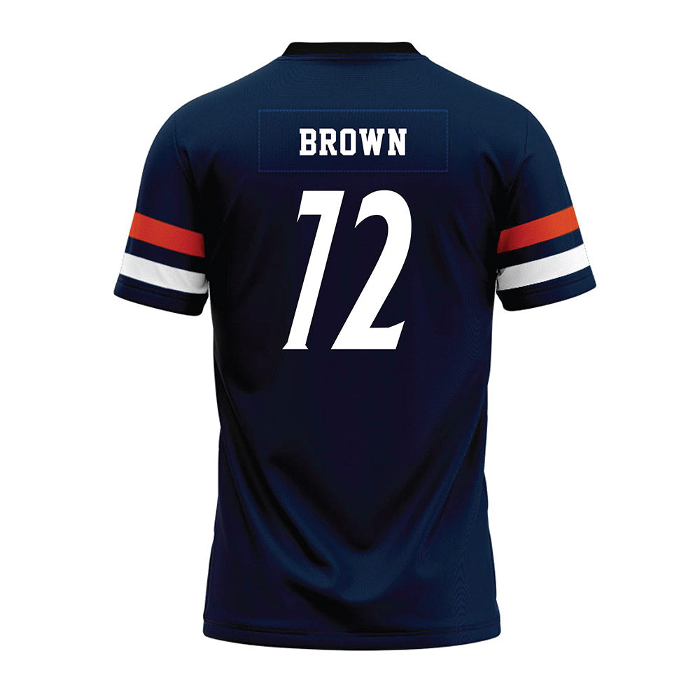 UTSA - NCAA Football : Briley Brown - Navy Premium Football Jersey-1