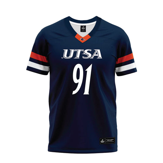 UTSA - NCAA Football : Isaac Hatfield - Navy Premium Football Jersey-0