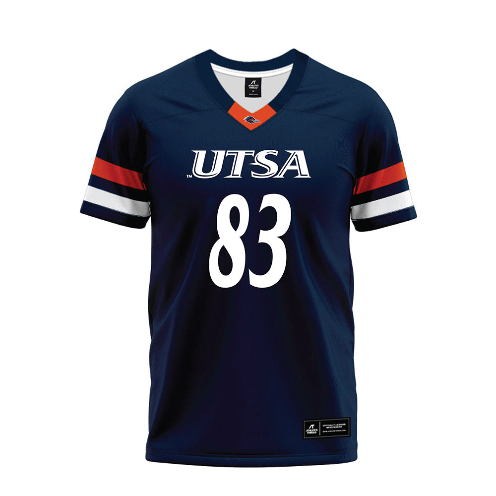 UTSA - NCAA Football : Ezekiel Saldana - Navy Premium Football Jersey-0