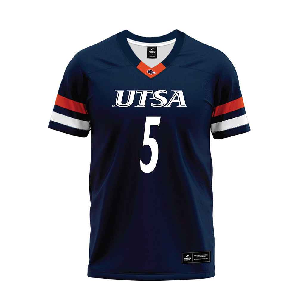 UTSA - NCAA Football : Dan Dishman - Navy Premium Football Jersey-0