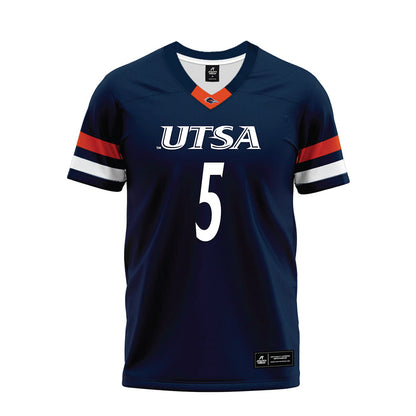 UTSA - NCAA Football : Dan Dishman - Navy Premium Football Jersey-0