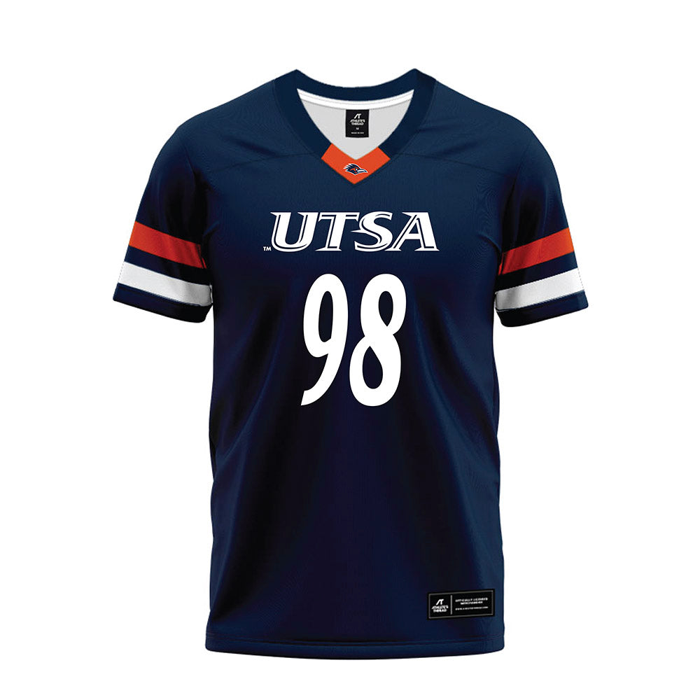 UTSA - NCAA Football : Jesse Perez - Navy Premium Football Jersey-0
