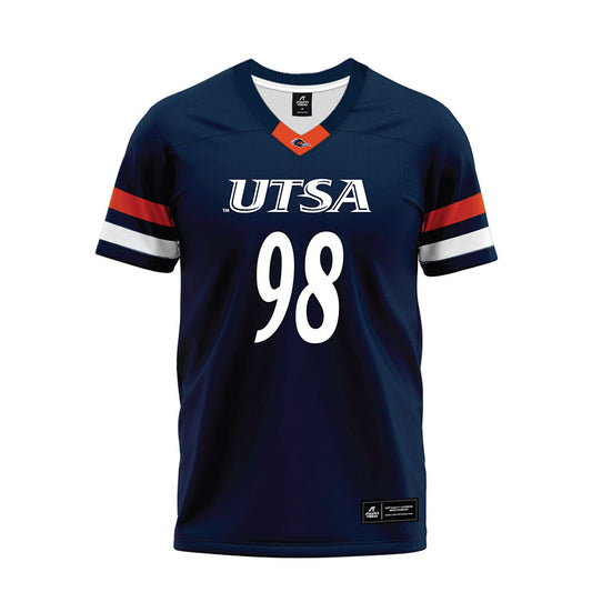 UTSA - NCAA Football : Jesse Perez - Navy Premium Football Jersey-0