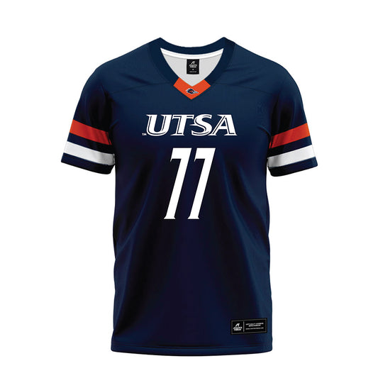 UTSA - NCAA Football : Devron Williams - Navy Premium Football Jersey-0