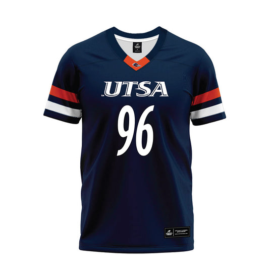 UTSA - NCAA Football : Corey Walls - Navy Premium Football Jersey-0