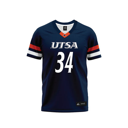 UTSA - NCAA Football : James Walley Jr - Navy Premium Football Jersey-0