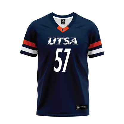 UTSA - NCAA Football : Ben Rios - Navy Premium Football Jersey-0