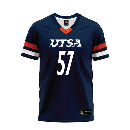 UTSA - NCAA Football : Ben Rios - Navy Premium Football Jersey-0
