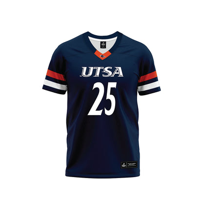 UTSA - NCAA Football : Kenyan Kelly - Navy Premium Football Jersey-0