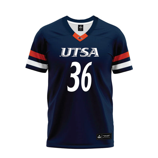 UTSA - NCAA Football : Errionn Brow - Navy Premium Football Jersey-0