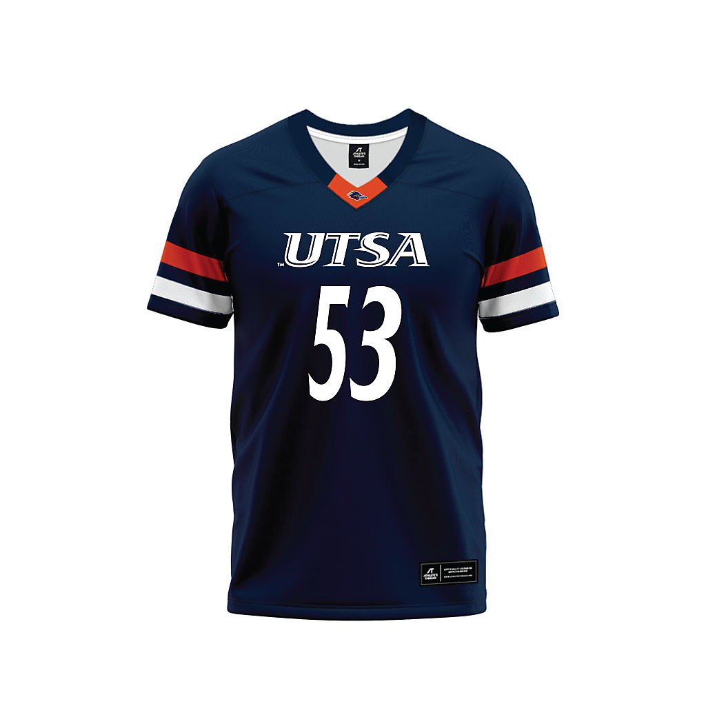 UTSA - NCAA Football : Coriantumr Godinet - Navy Premium Football Jersey-0