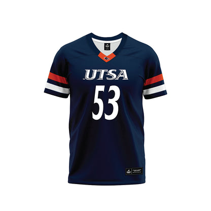 UTSA - NCAA Football : Coriantumr Godinet - Navy Premium Football Jersey-0