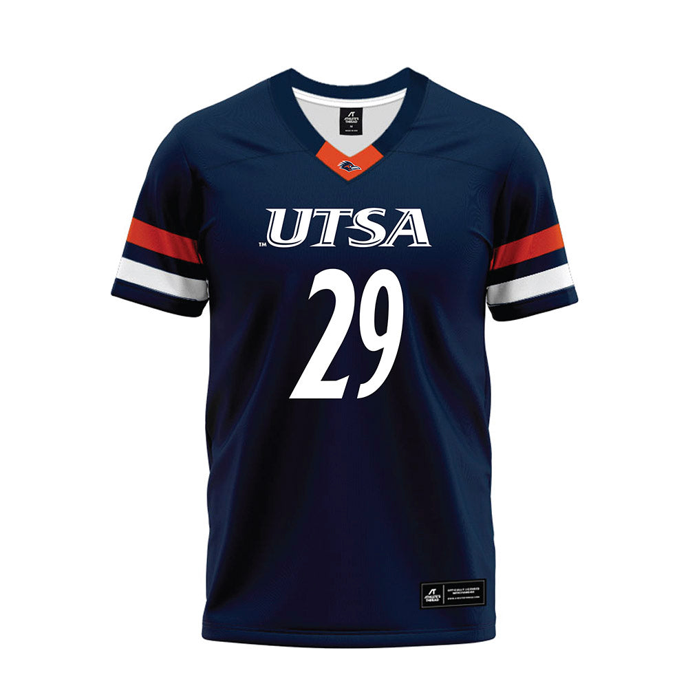UTSA - NCAA Football : Tangoh Njoh - Navy Premium Football Jersey-0