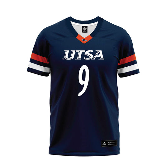 UTSA - NCAA Football : Patrick Overmyer - Navy Premium Football Jersey-0