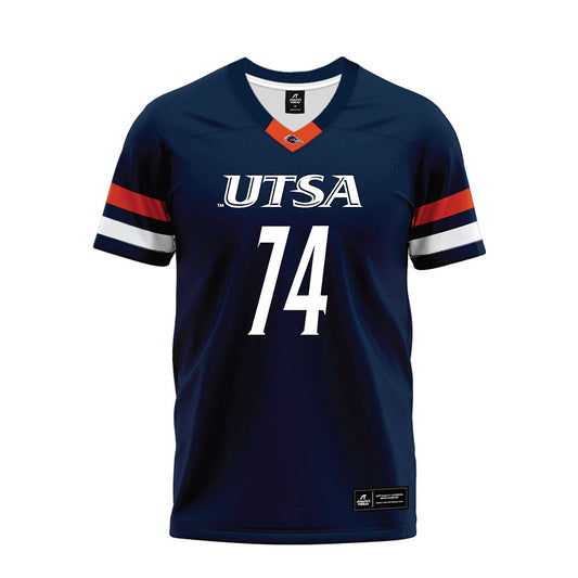 UTSA - NCAA Football : Darrell Jones - Navy Premium Football Jersey-0