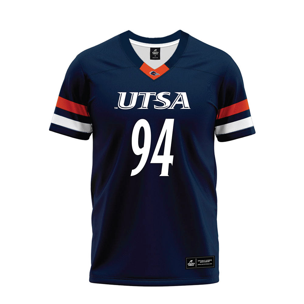 UTSA - NCAA Football : Joseph Evans - Navy Premium Football Jersey-0