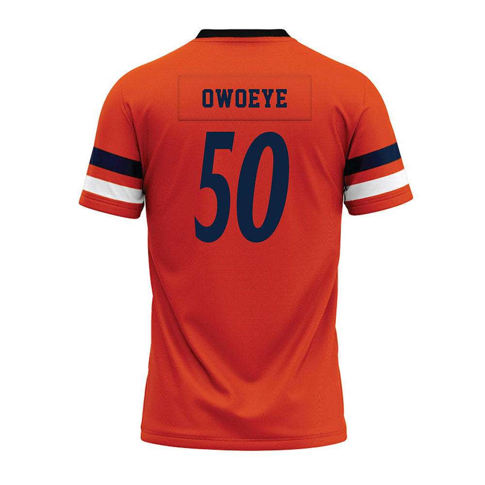 UTSA - NCAA Football : Michael Owoeye - Orange Premium Football Jersey-1