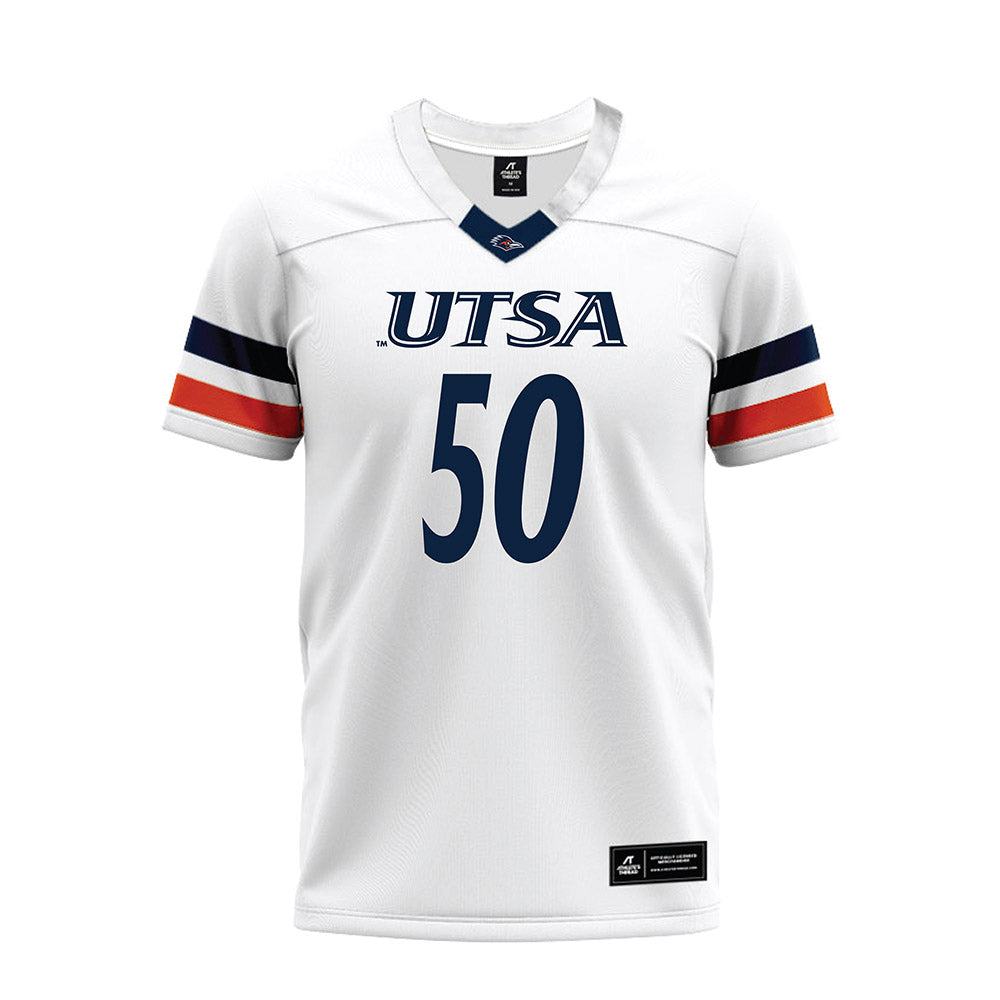 UTSA - NCAA Football : Michael Owoeye - White Premium Football Jersey-0