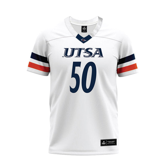 UTSA - NCAA Football : Michael Owoeye - White Premium Football Jersey-0