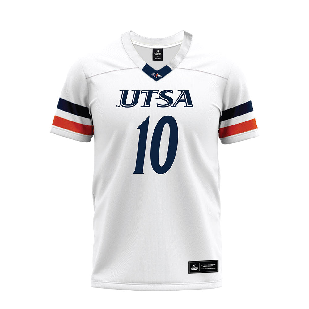 UTSA - NCAA Football : Alpha Khan - White Premium Football Jersey-0