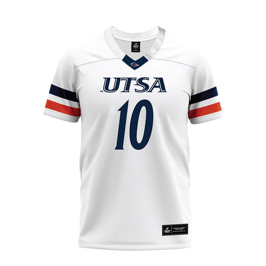 UTSA - NCAA Football : Alpha Khan - White Premium Football Jersey-0
