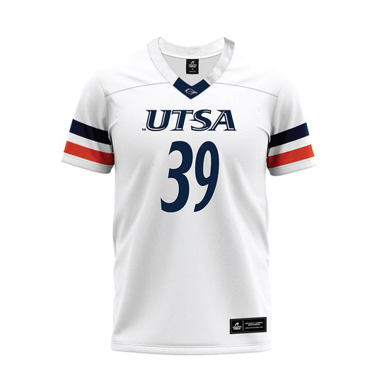 UTSA - NCAA Football : Lawrence Brown Jr - White Premium Football Jersey-0