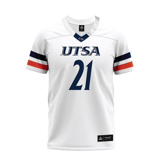 UTSA - NCAA Football : J.C. Solitaire - White Premium Football Jersey-0