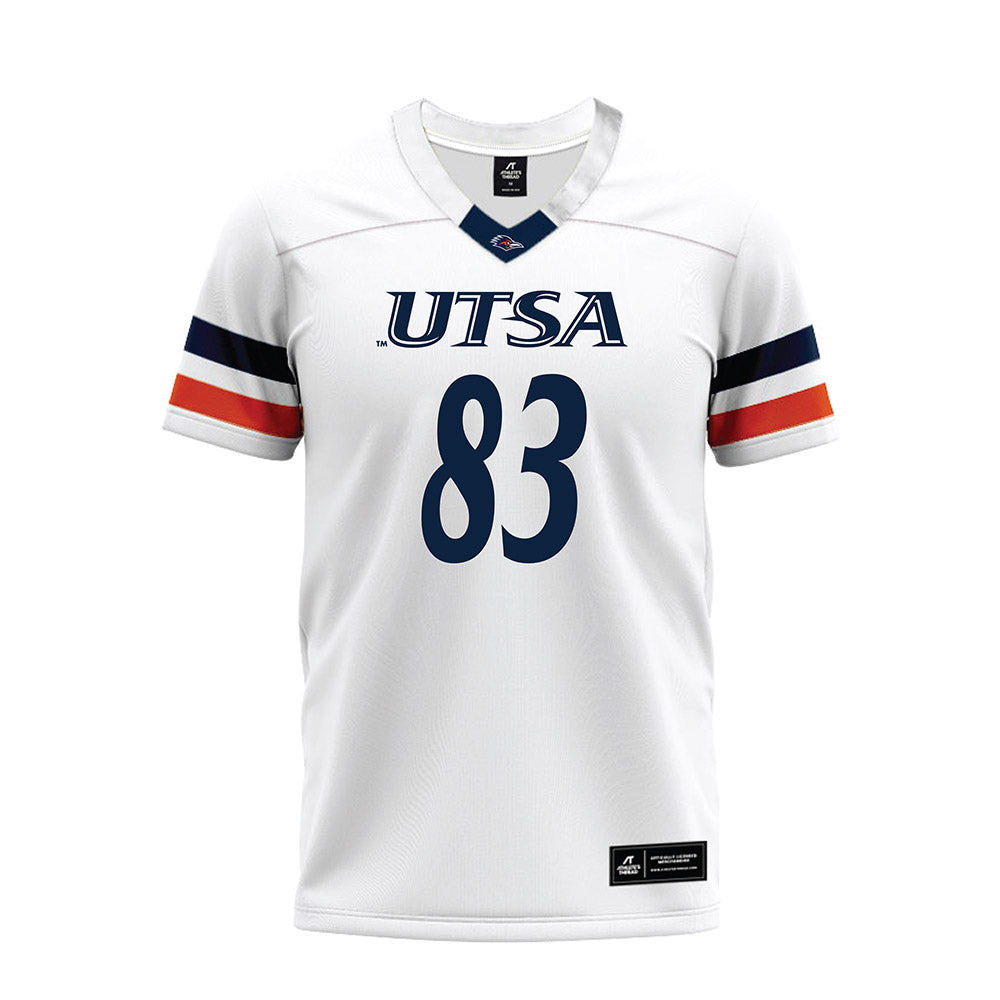 UTSA - NCAA Football : Ezekiel Saldana - White Premium Football Jersey-0