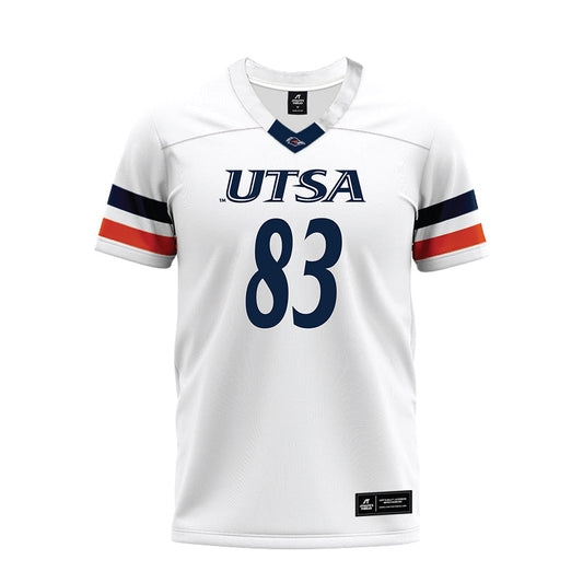 UTSA - NCAA Football : Ezekiel Saldana - White Premium Football Jersey-0