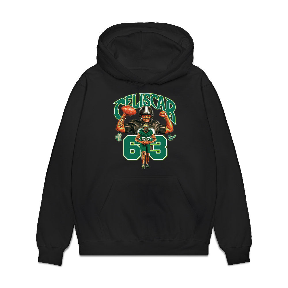 USF - NCAA Football : Joshua Celiscar - Collage Premium Hooded Sweatshirt-0