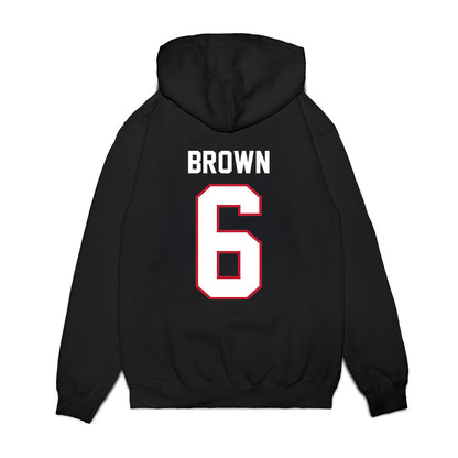 Arizona - NCAA Football : Taye Brown - Vintage Helmet Premium Hooded Sweatshirt-1