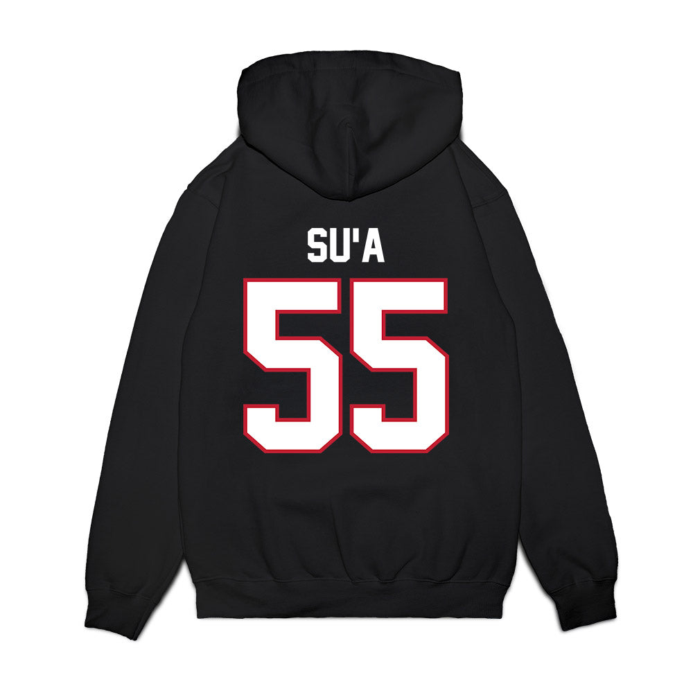 Arizona - NCAA Football : Leviticus Su'a - Vintage Helmet Premium Hooded Sweatshirt-1