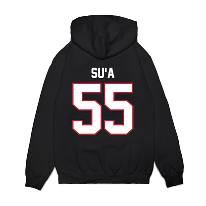 Arizona - NCAA Football : Leviticus Su'a - Vintage Helmet Premium Hooded Sweatshirt-1