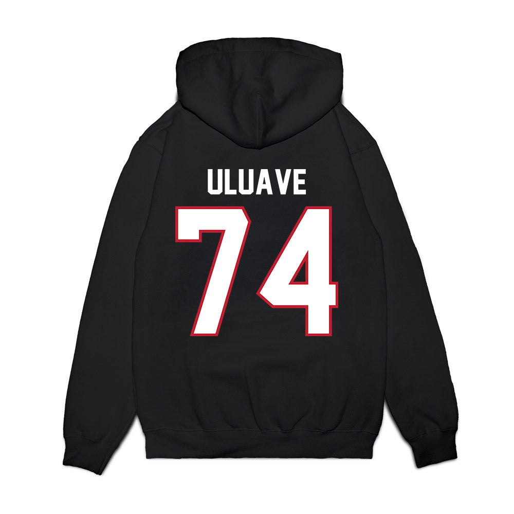 Arizona - NCAA Football : Siale Uluave - Vintage Helmet Premium Hooded Sweatshirt-1