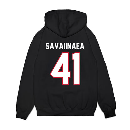 Arizona - NCAA Football : Julian Savaiinaea - Vintage Helmet Premium Hooded Sweatshirt-1