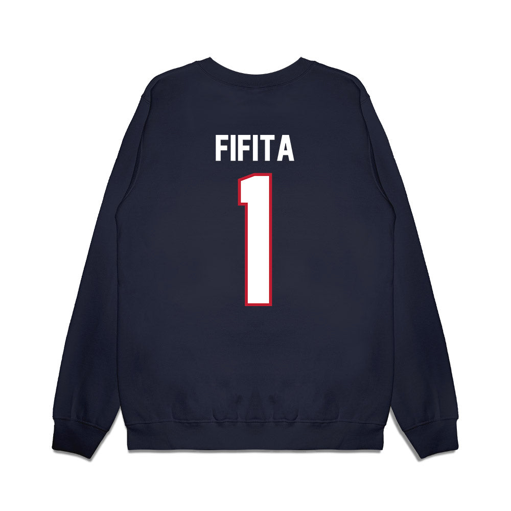 Arizona - NCAA Football : Noah Fifita - Vintage Helmet Premium Crewneck Sweatshirt-1