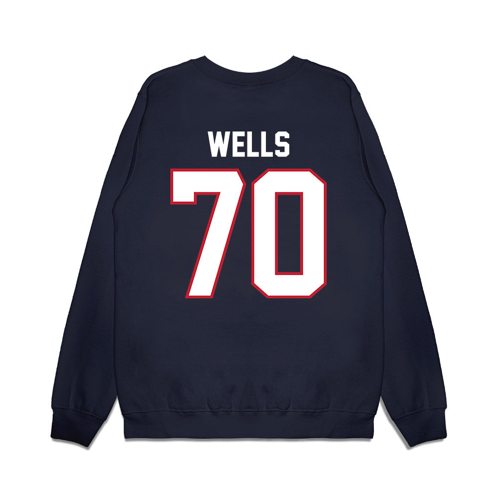 Arizona - NCAA Football : Zarius Wells - Vintage Helmet Premium Crewneck Sweatshirt-1