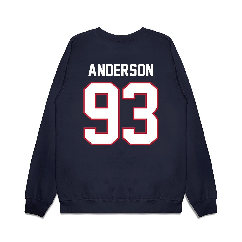 Arizona - NCAA Football : Jarra Anderson - Vintage Helmet Premium Crewneck Sweatshirt-1