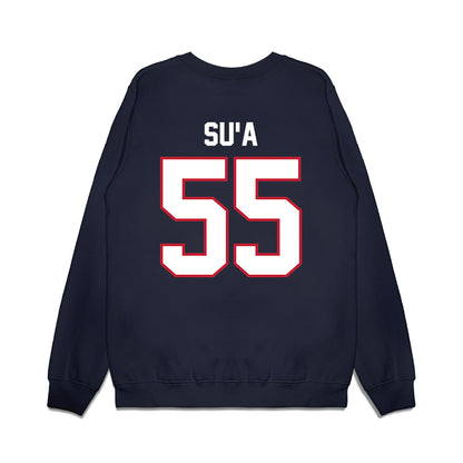 Arizona - NCAA Football : Leviticus Su'a - Vintage Helmet Premium Crewneck Sweatshirt-1