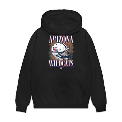 Arizona - NCAA Football : Zarius Wells - Vintage Helmet Premium Hooded Sweatshirt-0