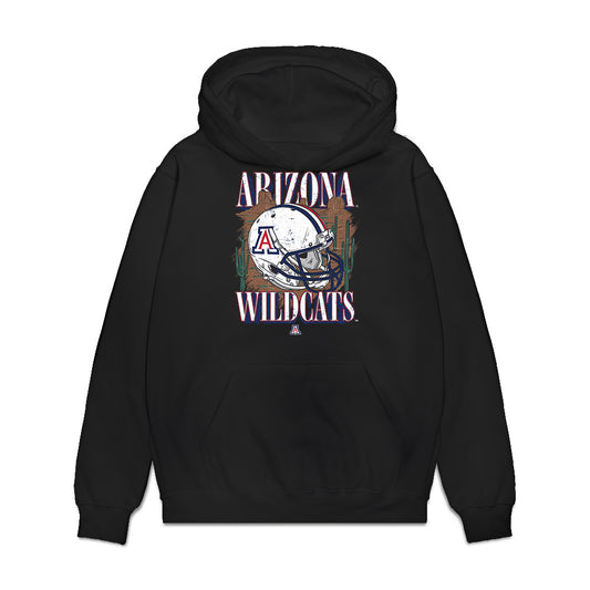Arizona - NCAA Football : Tristan Bounds - Vintage Helmet Premium Hooded Sweatshirt-0